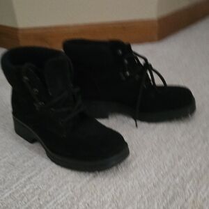 Women's Black Suede Ankle Boots